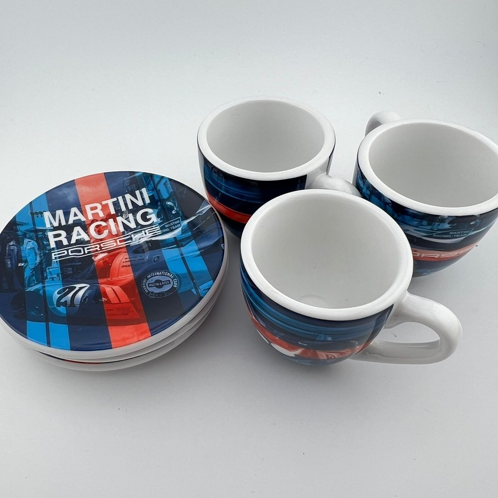 Porsche Martini Racing Espresso Cup & Saucer Set Limited Edition 917 Germany